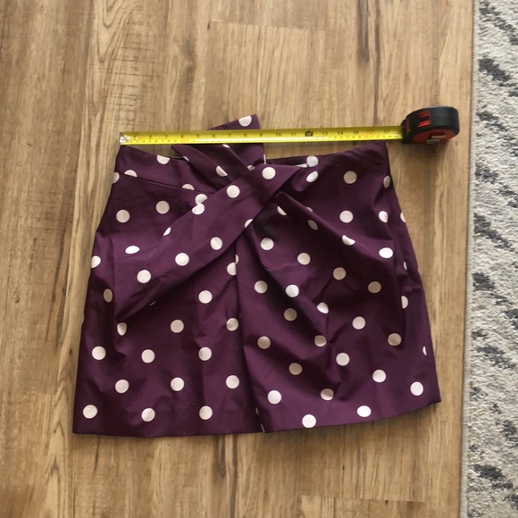 NEW!!! Zara Dark Burgundy Polka Dot Skirt - Picture 4 of 6